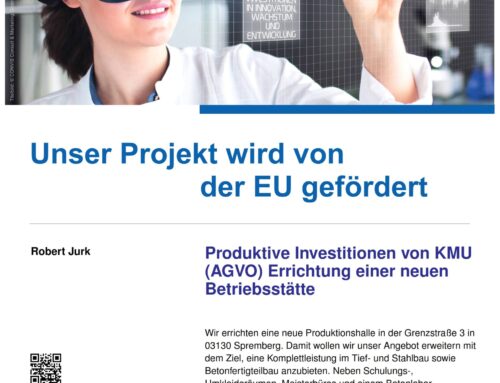 Neues von unserer Baustelle – unser Projekt wird von der EU gefördert