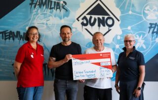 JUNO-Bau - 10.000 Euro für die Johanniter: JUNO-BAU unterstützt die Lacrima-Trauerarbeit